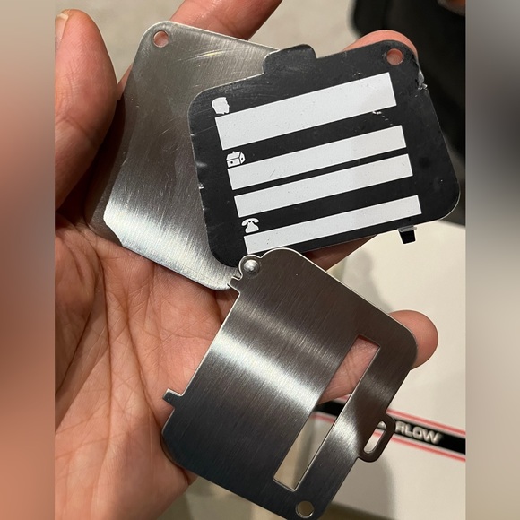 Metal Luggage Tag Stainless Steel Wire Suit Case Travel Bag ID Brushed Silver xo - Picture 4 of 7